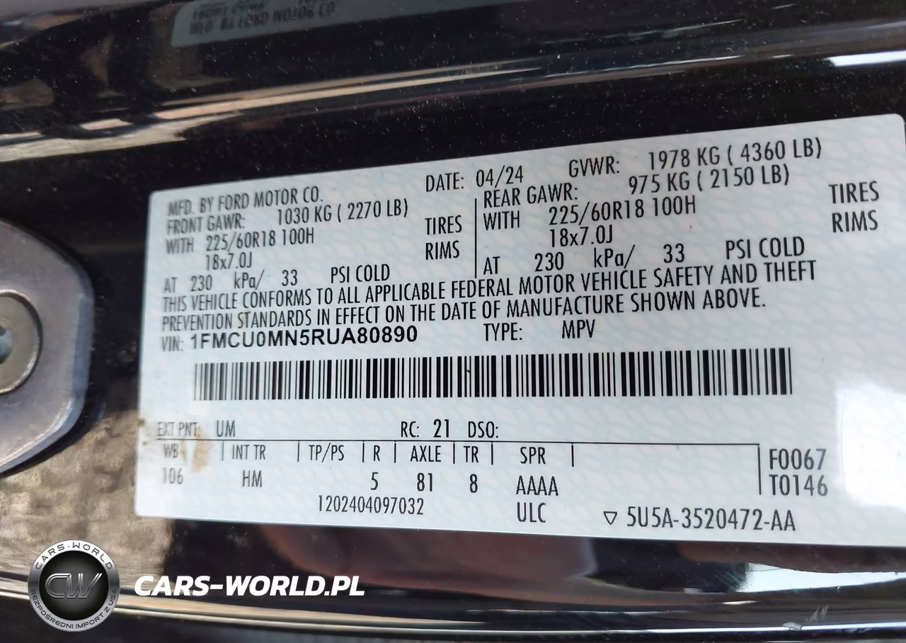 2024 Ford Escape St-Line VIN:1FMCU0MN5RUA80890 - 9