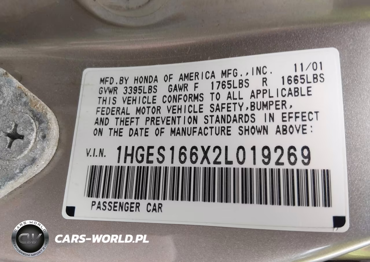 2002 Honda Civic Lx VIN:1HGES166X2L019269 - 9