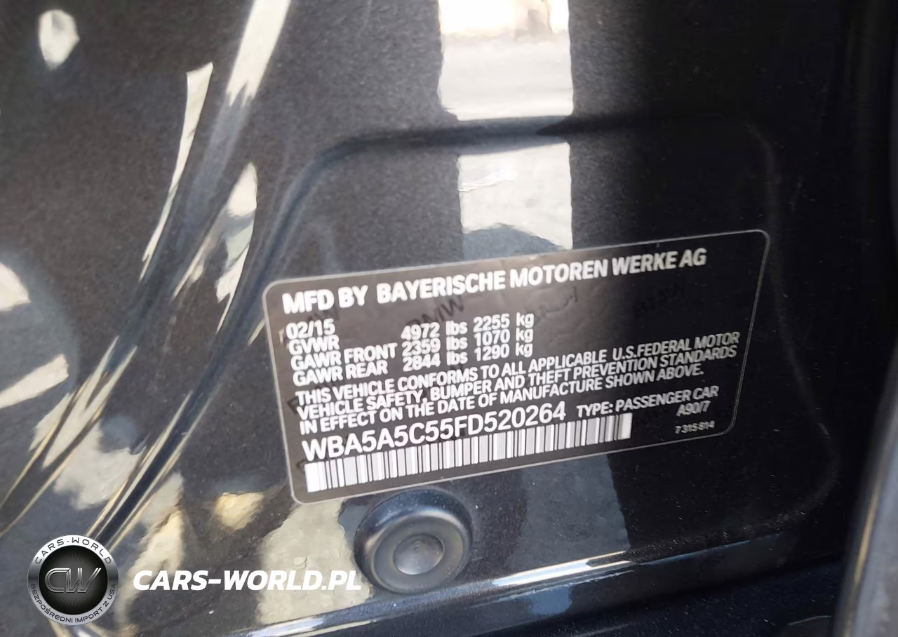 2015 BMW 528I VIN:WBA5A5C55FD520264 - 9