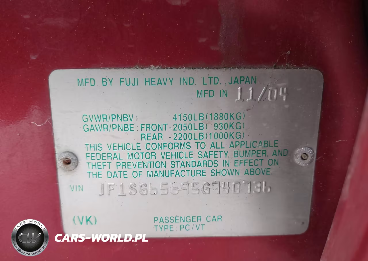 2005 Subaru Forester 2.5Xs VIN:JF1SG65695G740736 - 9