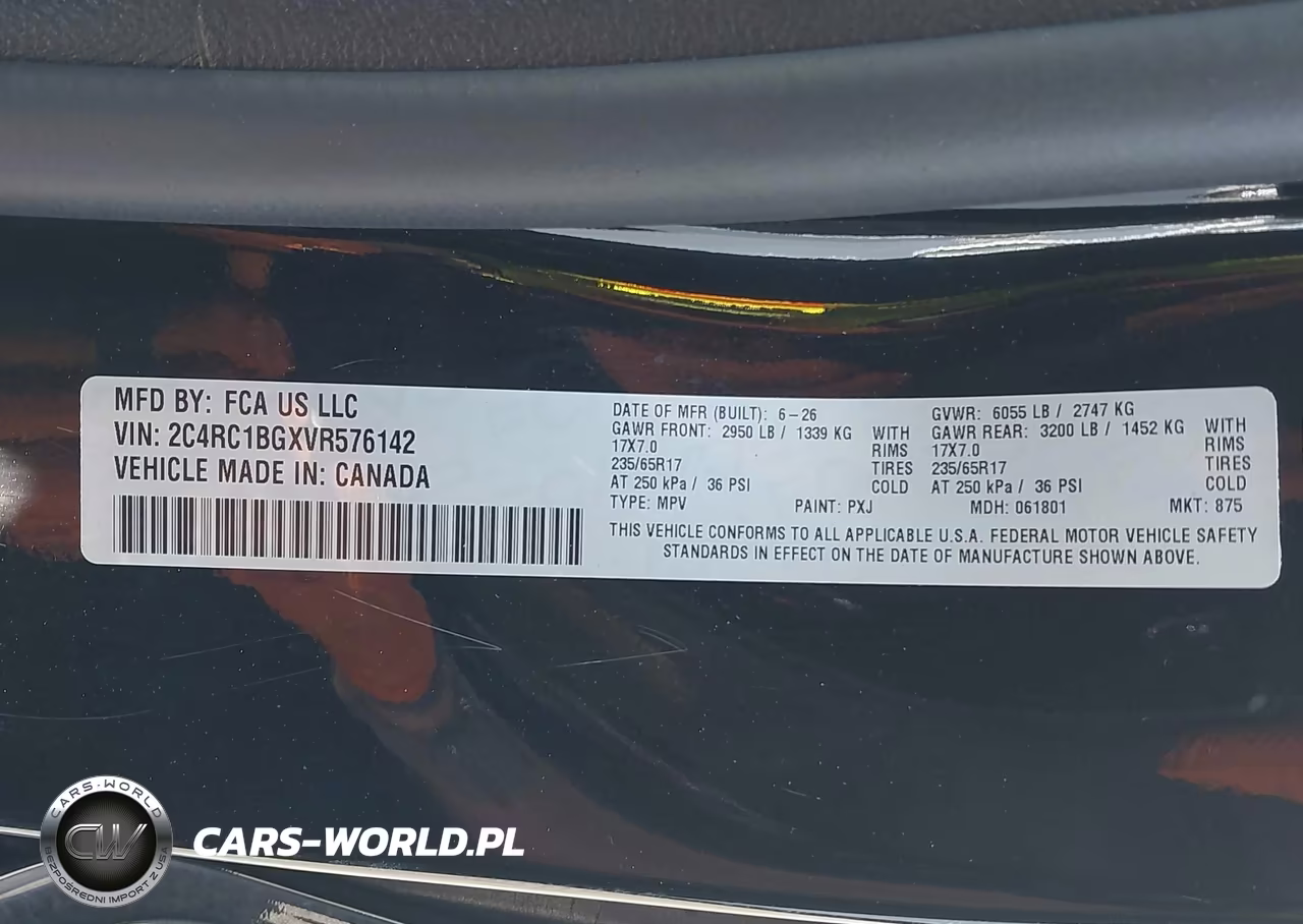 2027 Chrysler Pacifica VIN:2C4RC1BGXVR576142 - 9