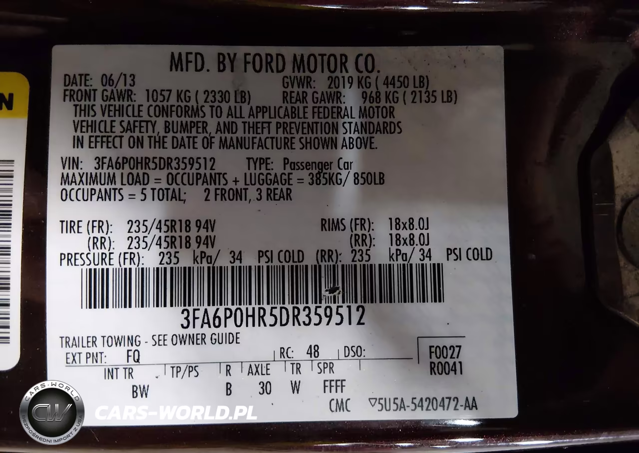 2013 Ford Fusion Se VIN:3FA6P0HR5DR359512 - 9