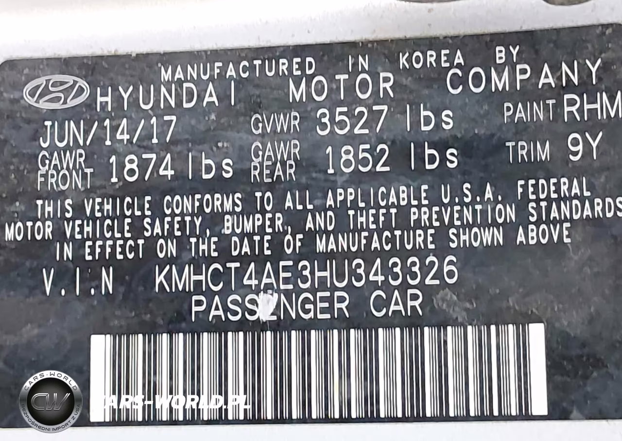 2017 Hyundai Accent Se VIN:KMHCT4AE3HU343326 - 9