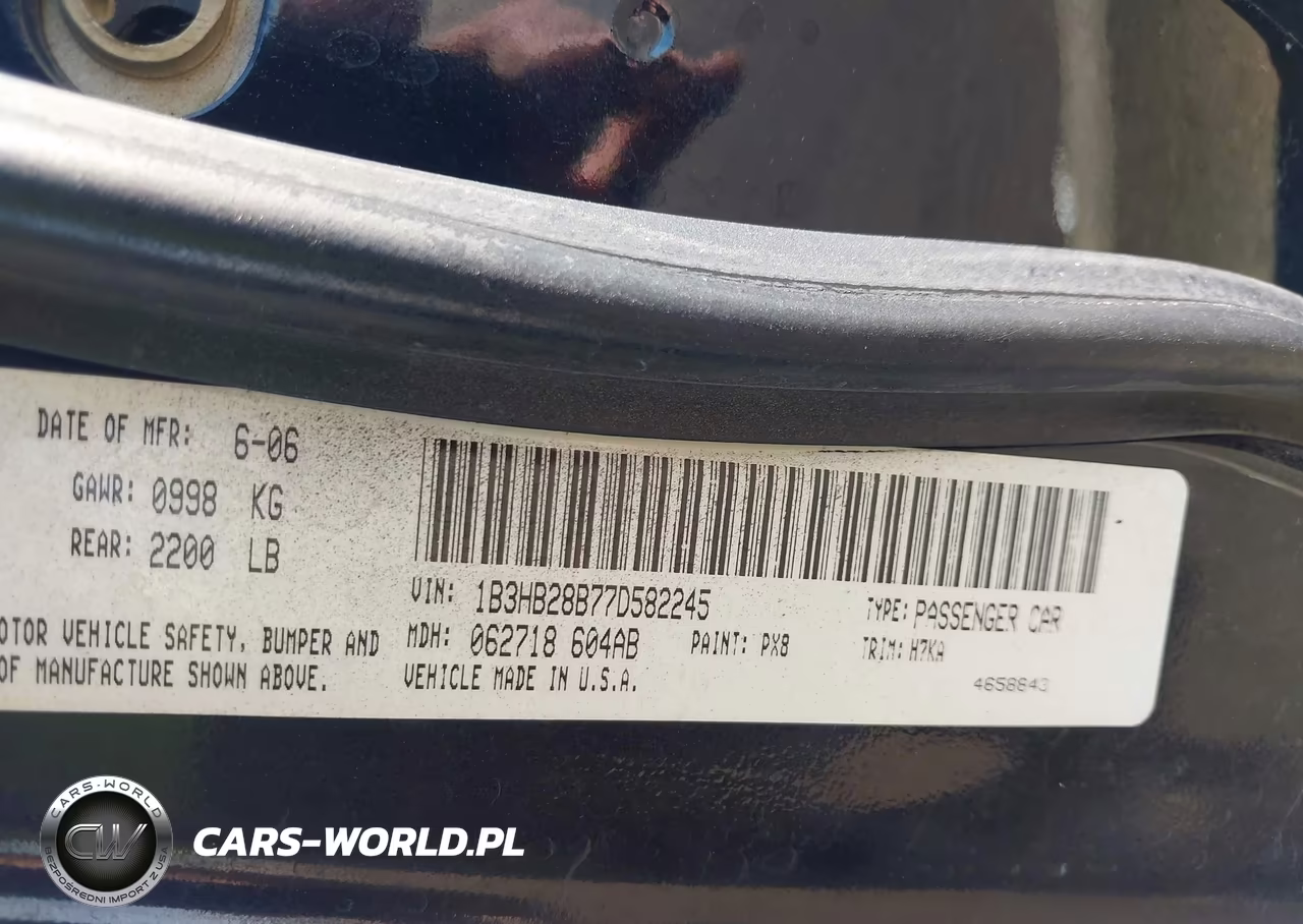 2007 Dodge Caliber VIN:1B3HB28B77D582245 - 9