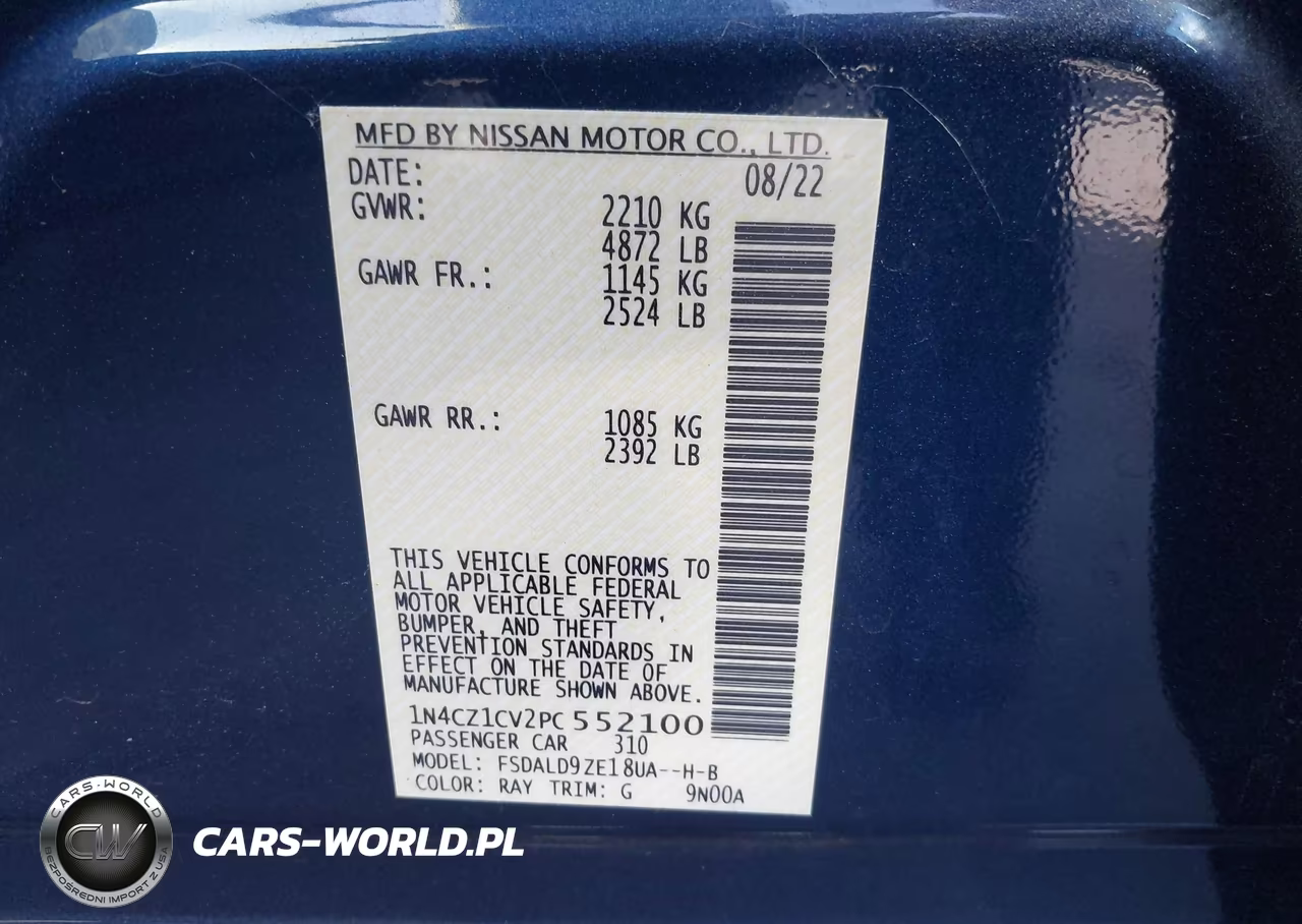 2023 Nissan Leaf Sv Plus 60 Kwh VIN:1N4CZ1CV2PC552100 - 9