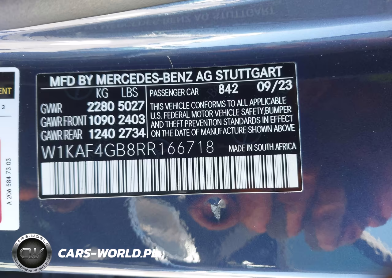 2024 Mercedes-Benz C 300 VIN:W1KAF4GB8RR166718 - 9