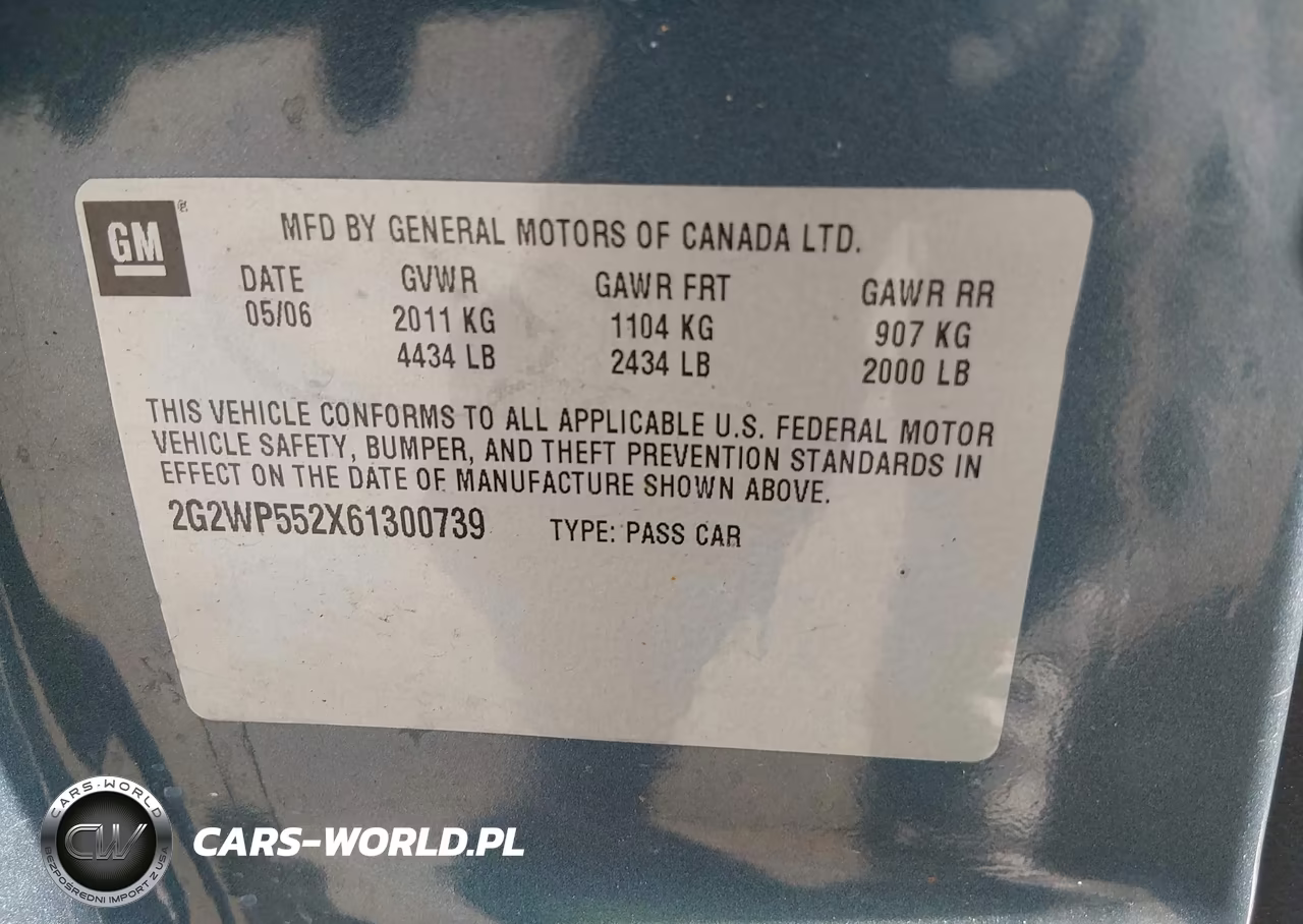 2006 Pontiac Grand Prix VIN:2G2WP552X61300739 - 9