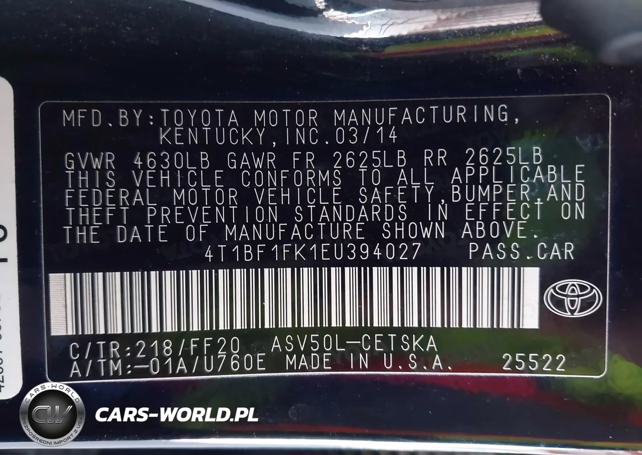 2014 Toyota Camry Se Sport VIN:4T1BF1FK1EU394027 - 9