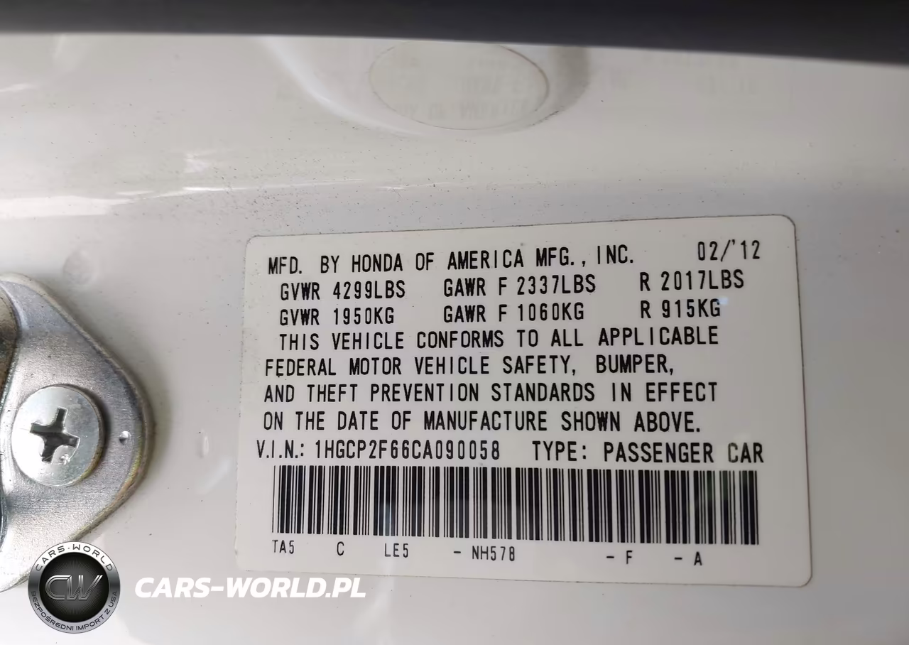 2012 Honda Accord 2.4 Se VIN:1HGCP2F66CA090058 - 9