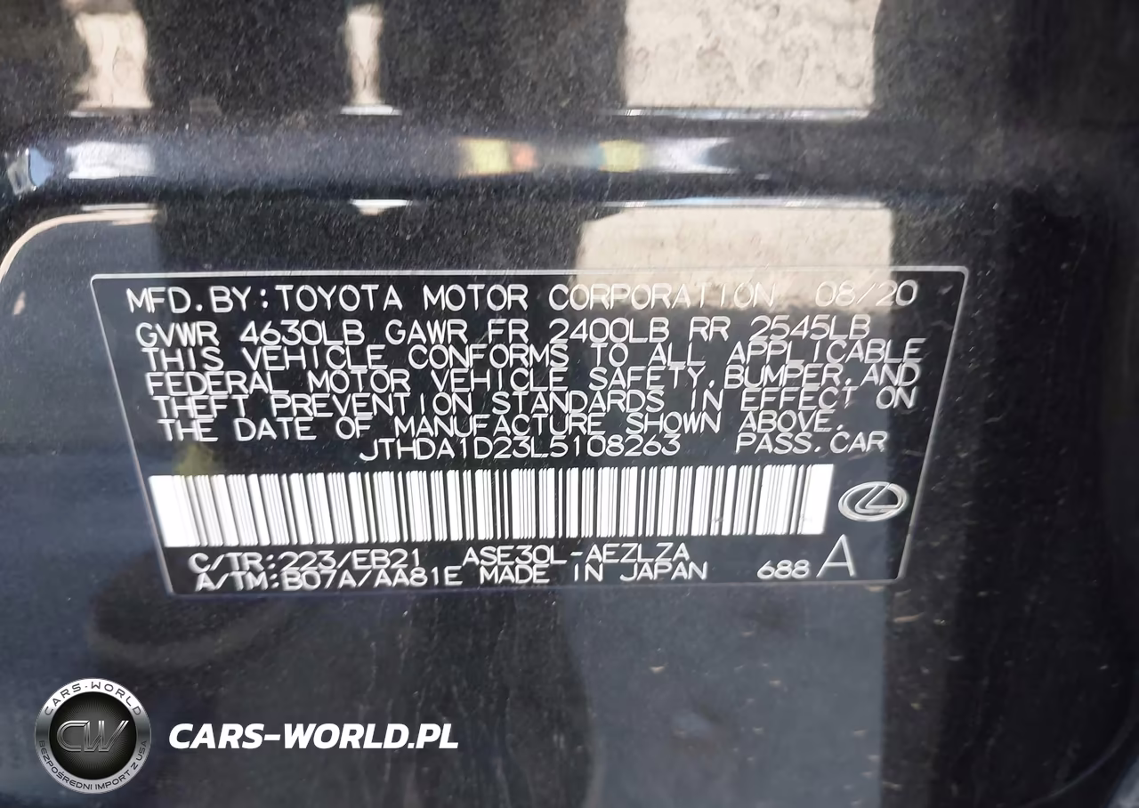 2020 Lexus Is 300 VIN:JTHDA1D23L5108263 - 9