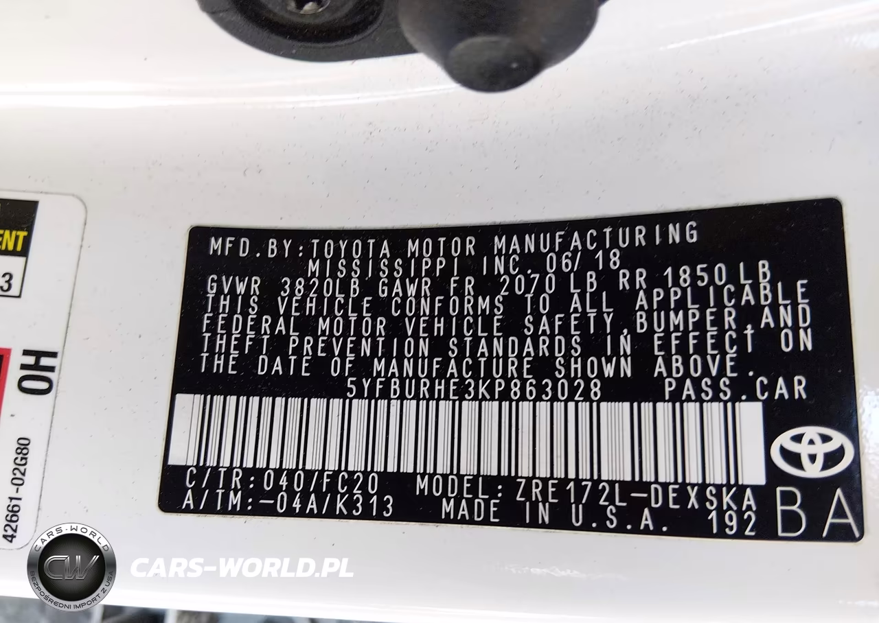 2019 Toyota Corolla Se VIN:5YFBURHE3KP863028 - 9