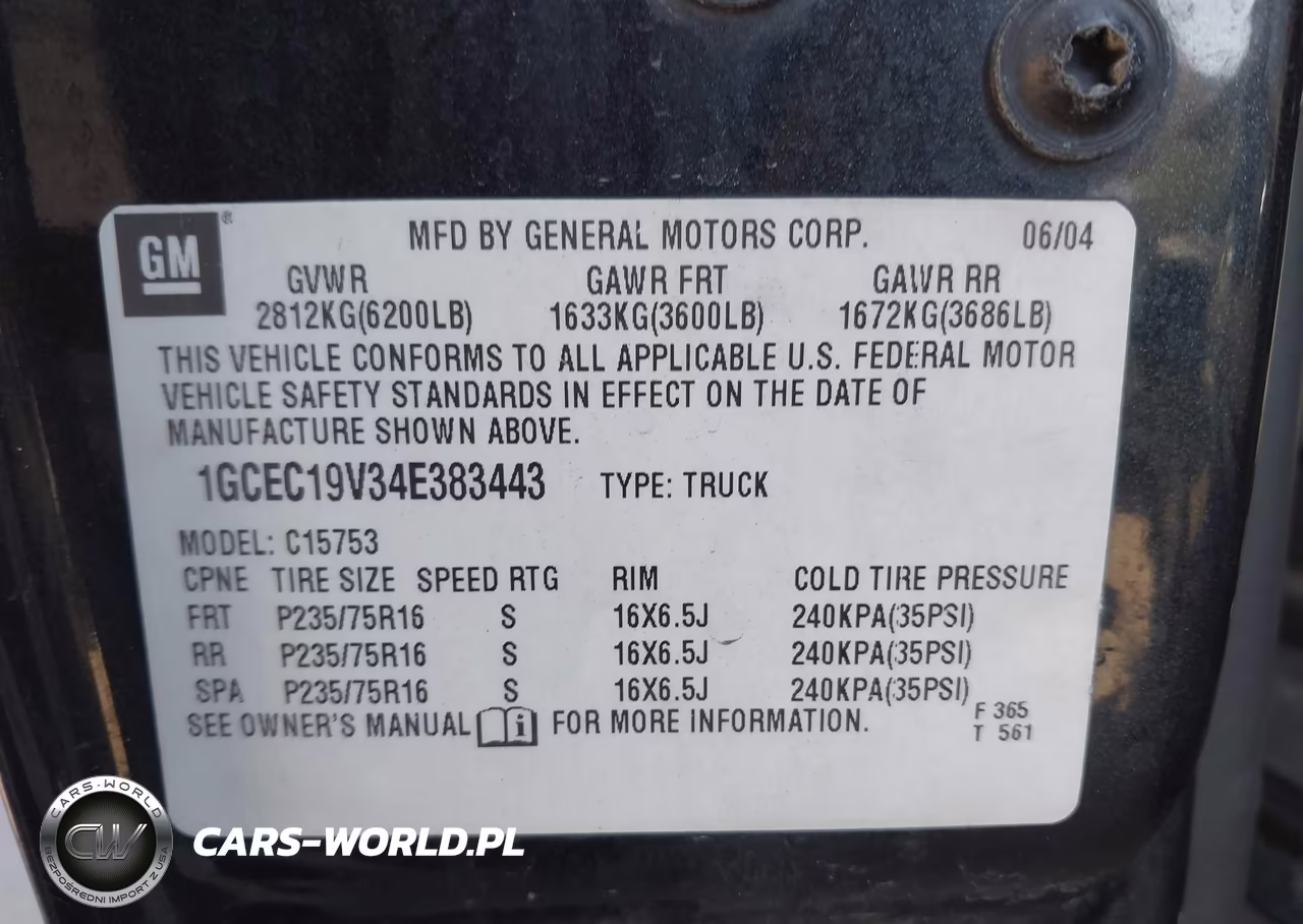 2004 Chevrolet Silverado 1500 Ls VIN:1GCEC19V34E383443 - 9