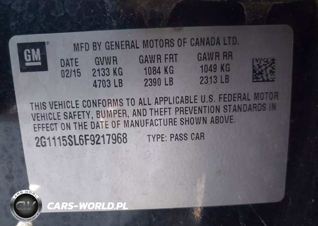 2015 Chevrolet Impala 1Lt VIN:2G1115SL6F9217968 - 9