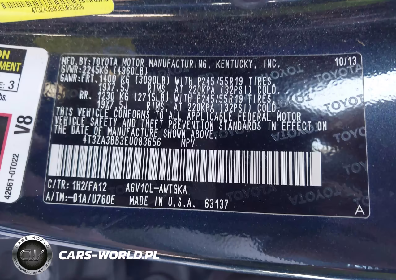 2014 Toyota Venza Le VIN:4T3ZA3BB3EU083656 - 9