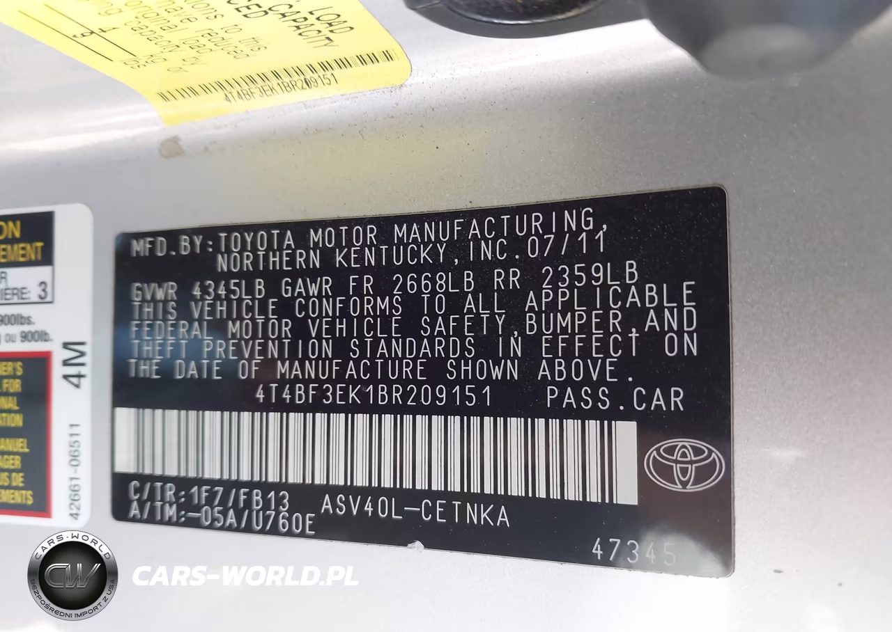 2011 Toyota Camry Le VIN:4T4BF3EK1BR209151 - 9