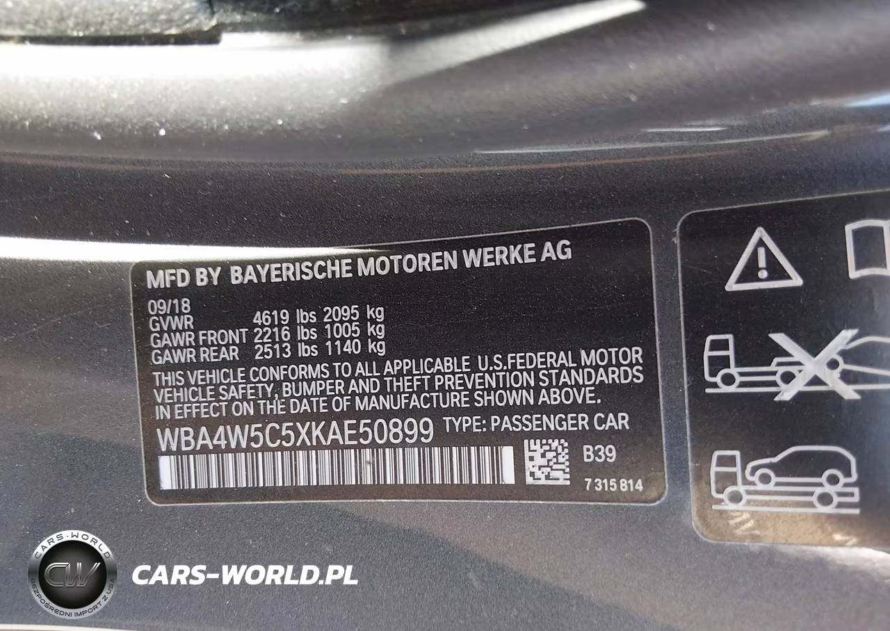 2019 BMW 430I xDrive VIN:WBA4W5C5XKAE50899 - 9
