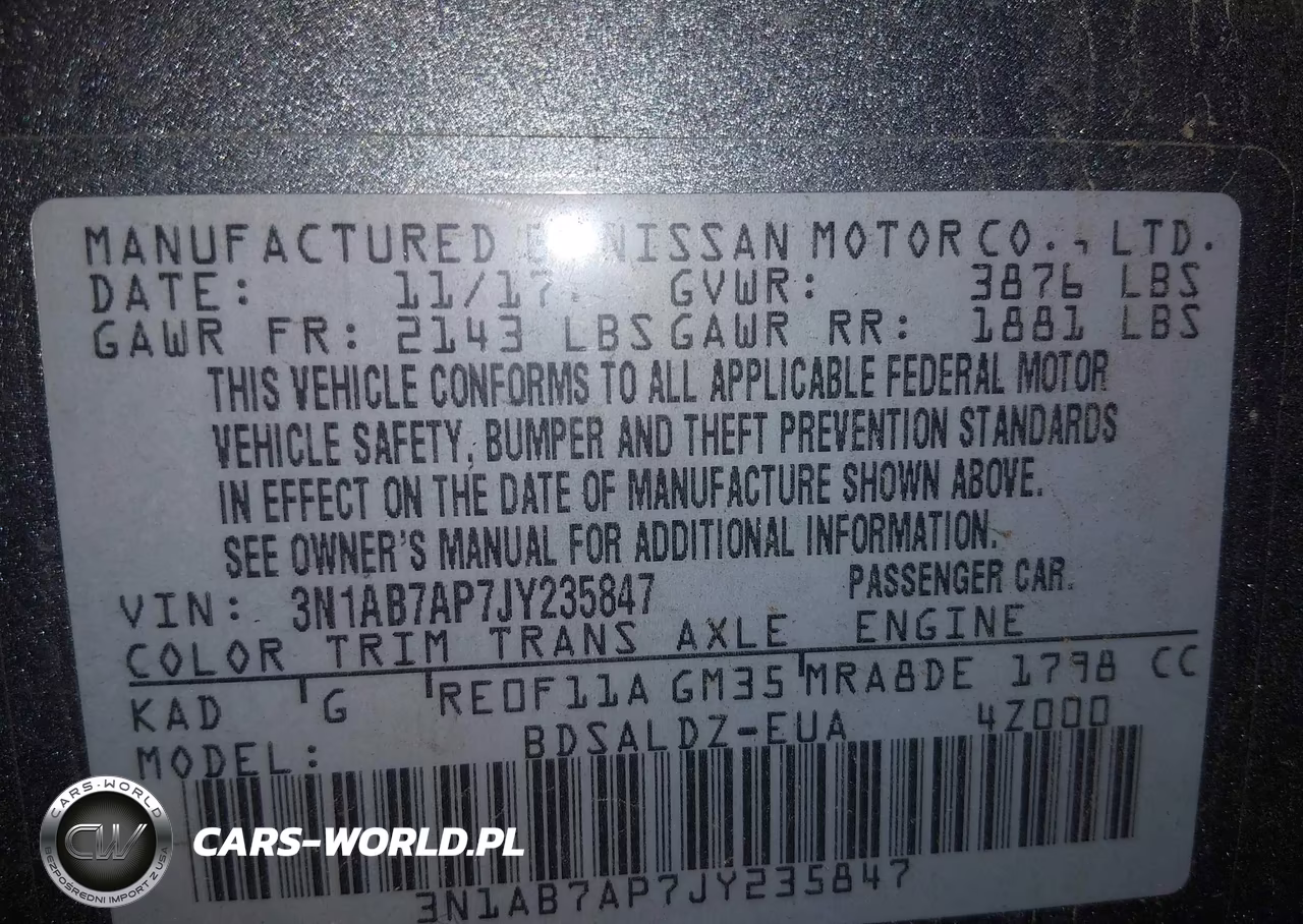 2018 Nissan Sentra Sv VIN:3N1AB7AP7JY235847 - 9