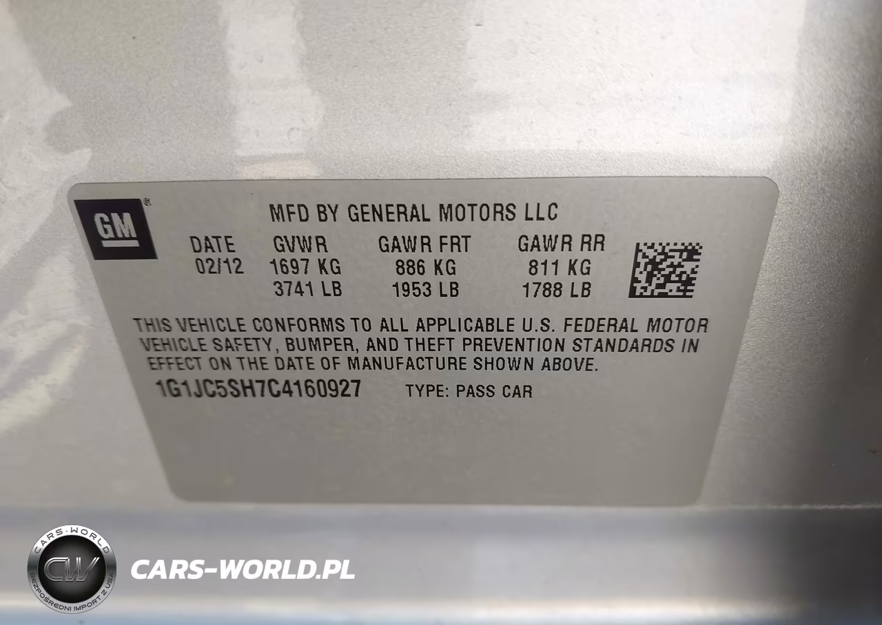 2012 Chevrolet Sonic 2Lt VIN:1G1JC5SH7C4160927 - 9