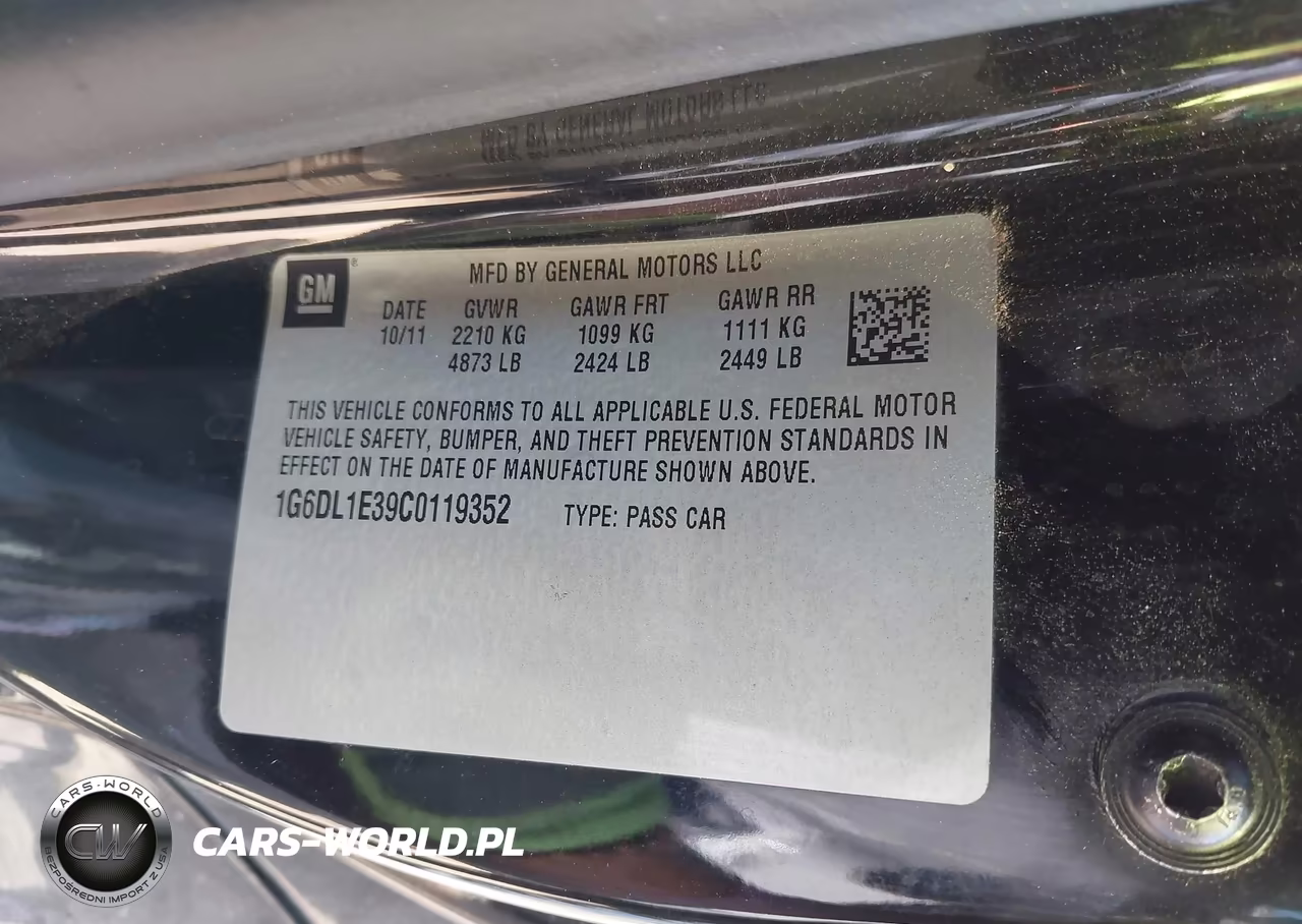 2012 Cadillac Cts Performance VIN:1G6DL1E39C0119352 - 9