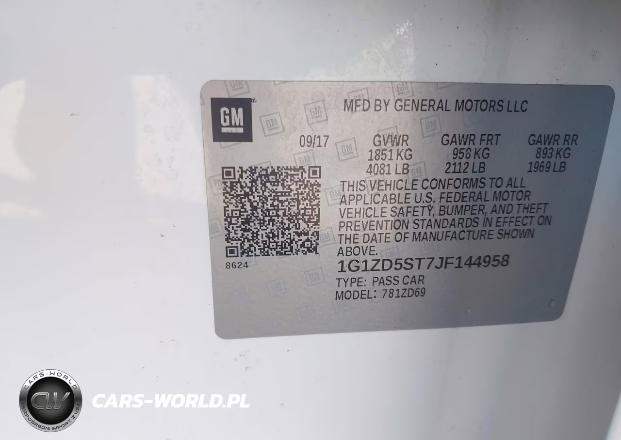 2018 Chevrolet Malibu Lt VIN:1G1ZD5ST7JF144958 - 9