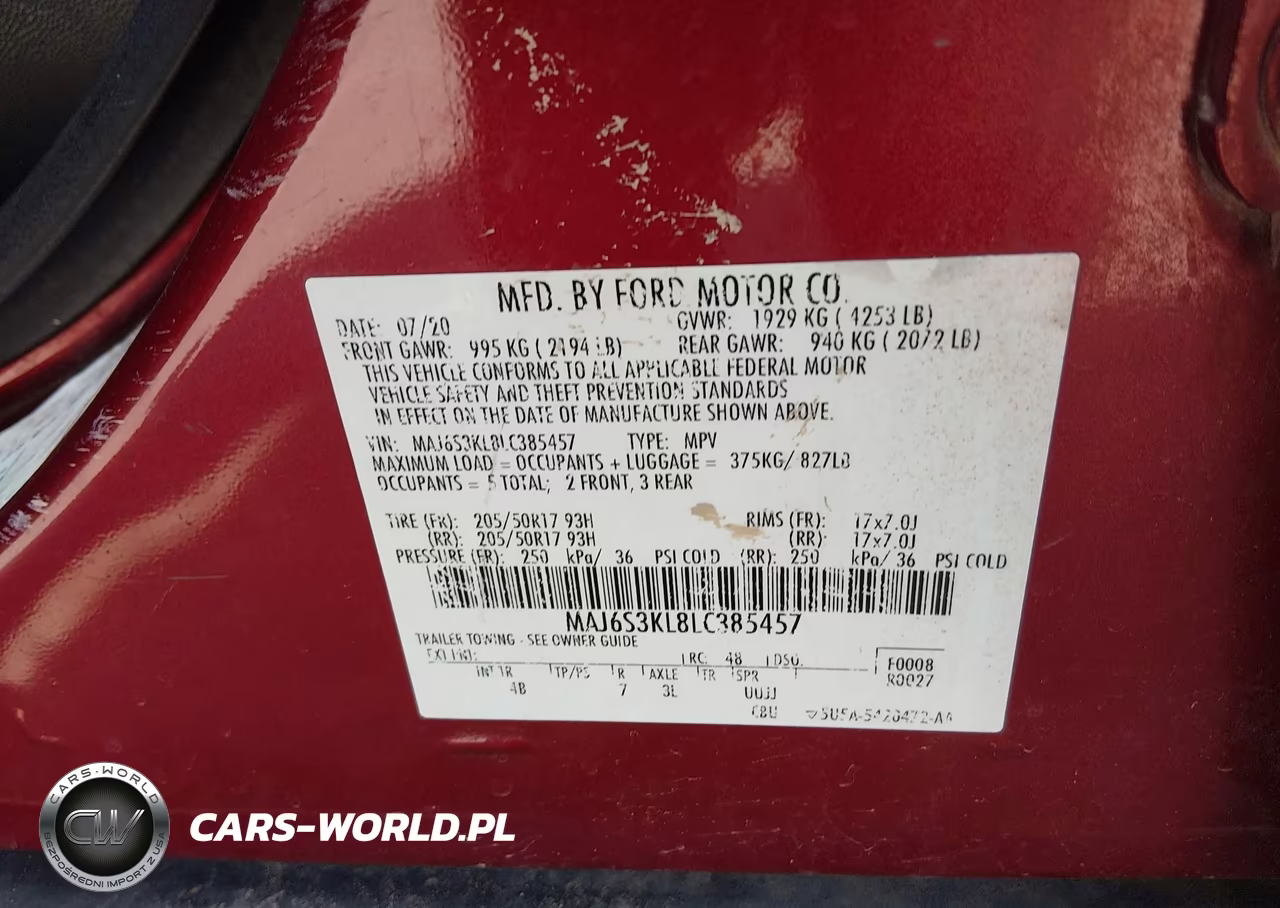 2020 Ford Ecosport Titanium VIN:MAJ6S3KL8LC385457 - 9