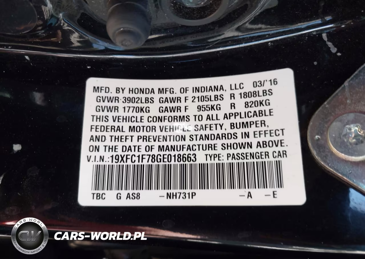 2016 Honda Civic Ex-L VIN:19XFC1F78GE018663 - 9