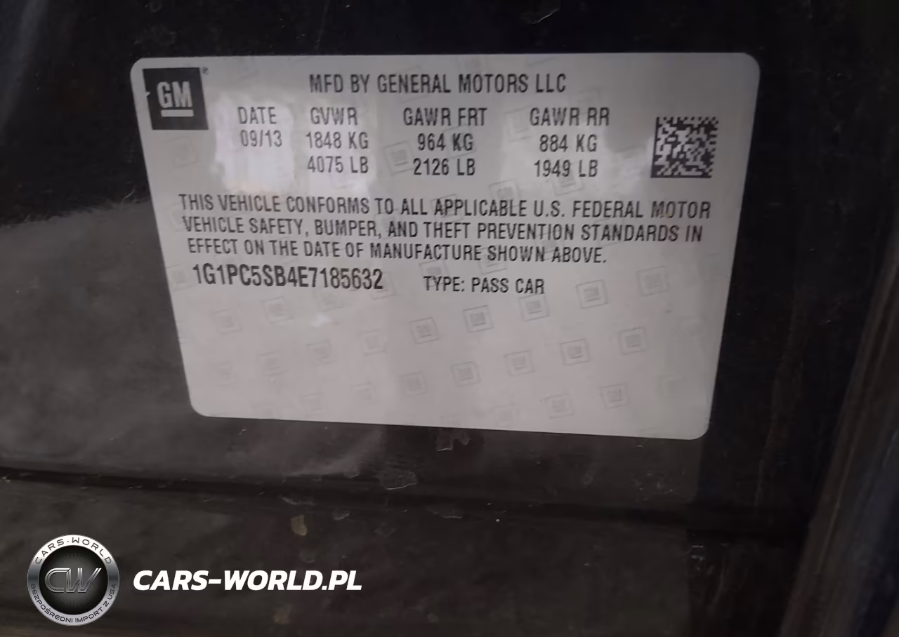 2014 Chevrolet Cruze 1Lt Auto VIN:1G1PC5SB4E7185632 - 9