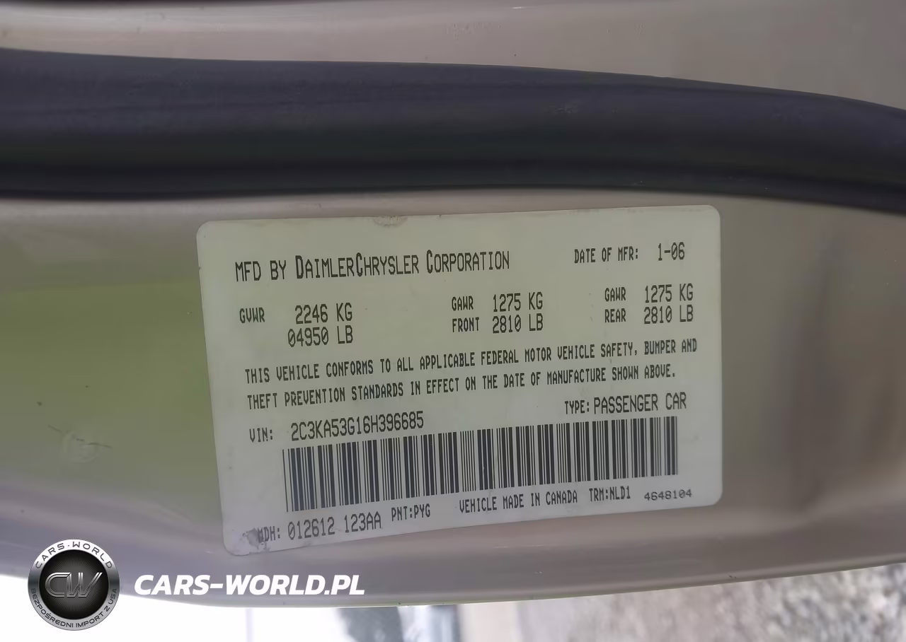 2006 Chrysler 300 Touring VIN:2C3KA53G16H396685 - 9
