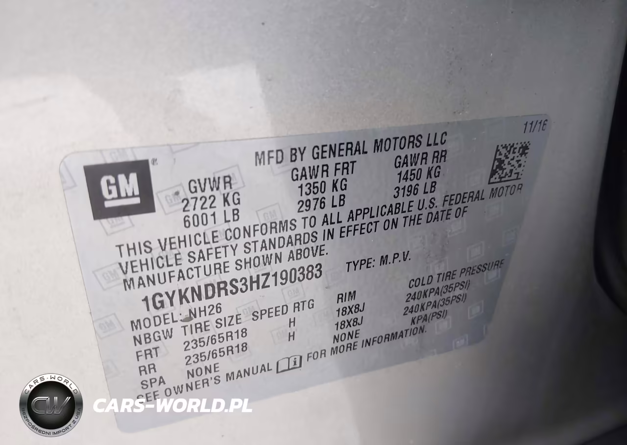 2017 Cadillac Xt5 Luxury VIN:1GYKNDRS3HZ190383 - 9