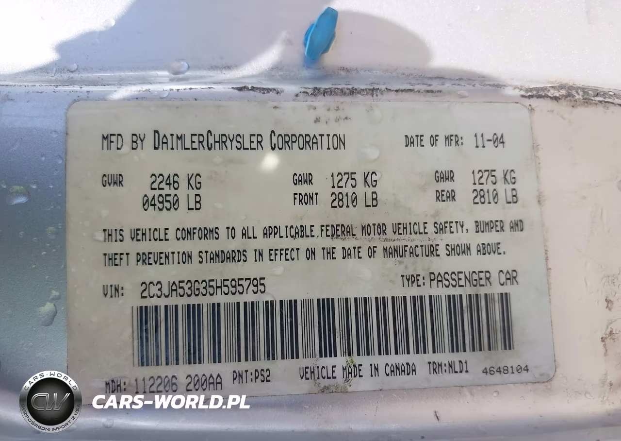 2005 Chrysler 300 Touring VIN:2C3JA53G35H595795 - 9