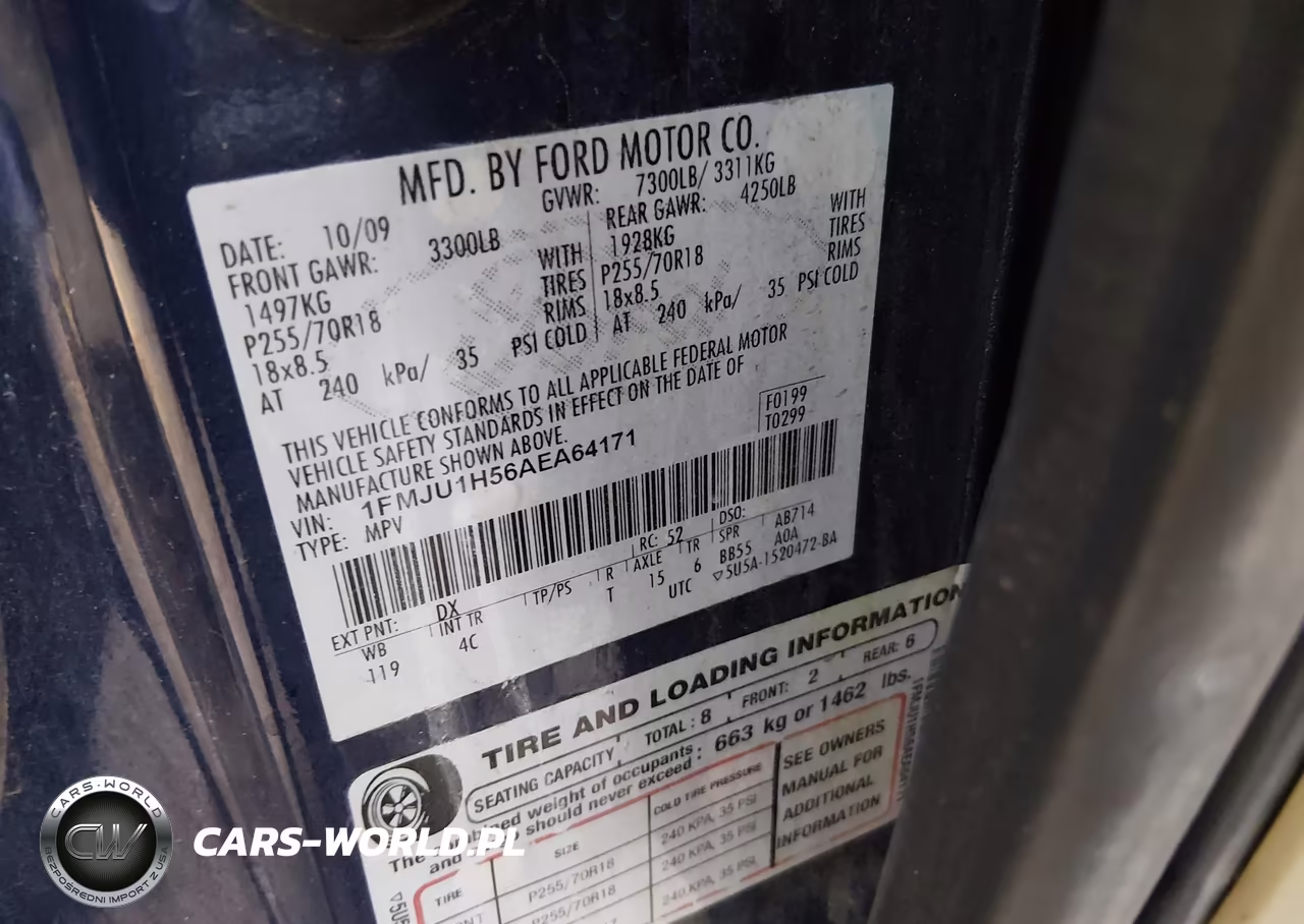 2010 Ford Expedition Eddie Bauer VIN:1FMJU1H56AEA64171 - 9