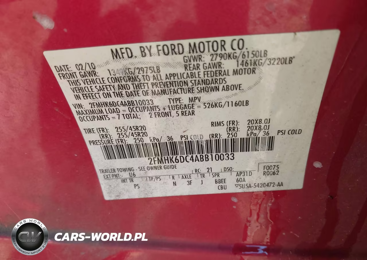 2010 Ford Flex Limited VIN:2FMHK6DC4ABB10033 - 9