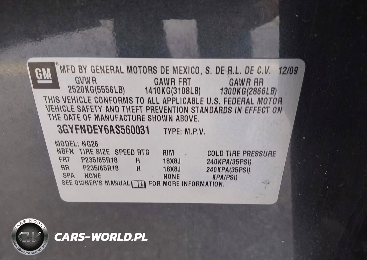 2010 Cadillac Srx Luxury Collection VIN:3GYFNDEY6AS560031 - 9