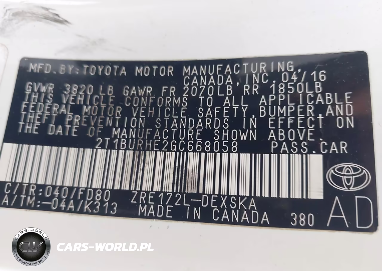 2016 Toyota Corolla S Plus VIN:2T1BURHE2GC668058 - 9