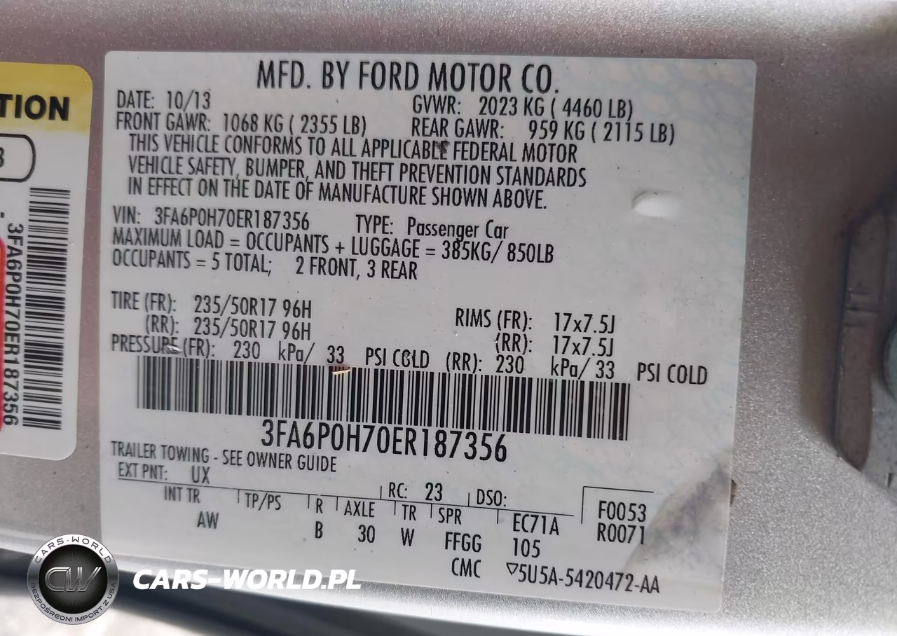 2014 Ford Fusion Se VIN:3FA6P0H70ER187356 - 9