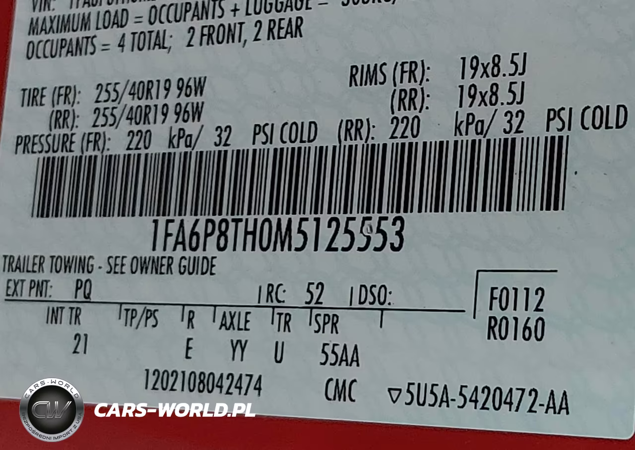 2021 Ford Mustang Ecoboost Fastback VIN:1FA6P8TH0M5125553 - 9