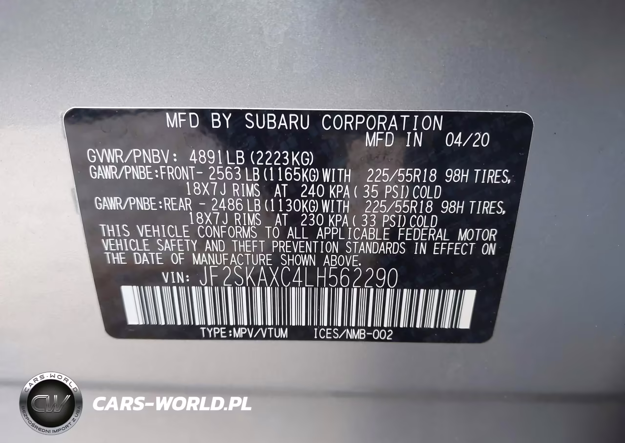 2020 Subaru Forester Touring VIN:JF2SKAXC4LH562290 - 9