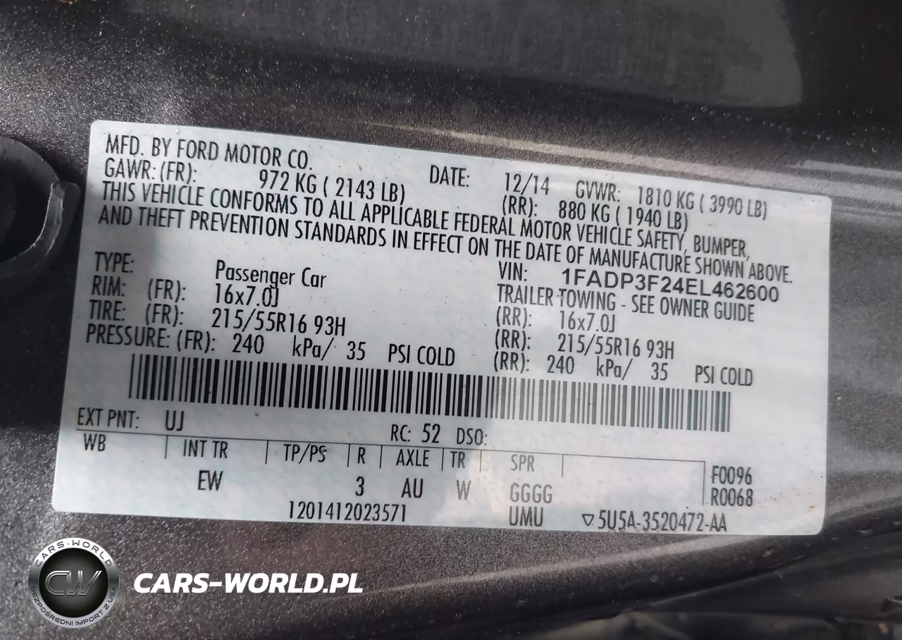2014 Ford Focus Se VIN:1FADP3F24EL462600 - 9