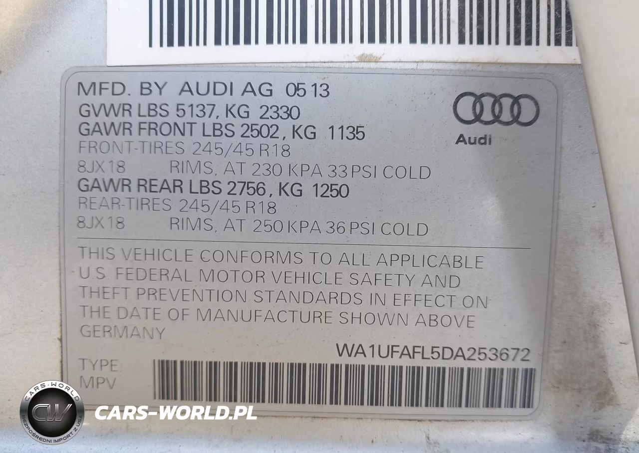 2013 Audi Allroad 2.0T Premium Plus VIN:WA1UFAFL5DA253672 - 9