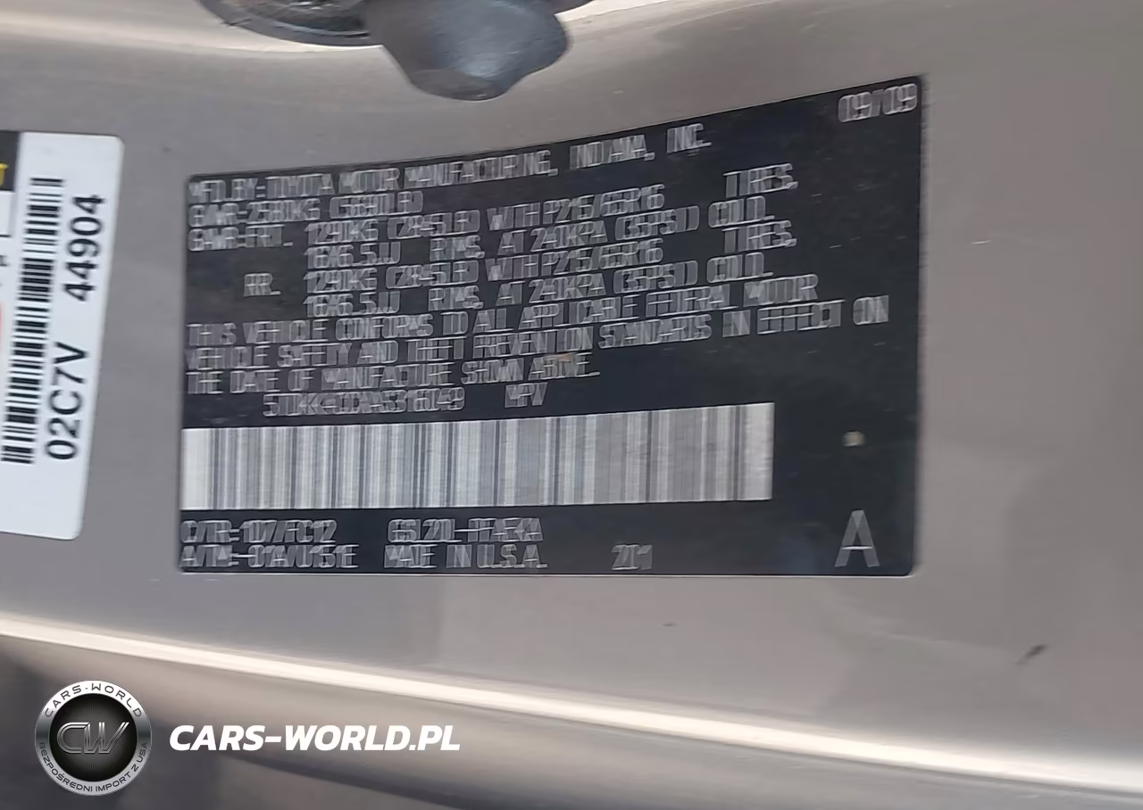2010 Toyota Sienna Ce-Le VIN:5TDKK4CCXAS316049 - 9