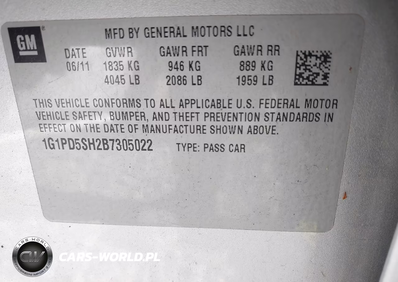 2011 Chevrolet Cruze Ls VIN:1G1PD5SH2B7305022 - 9