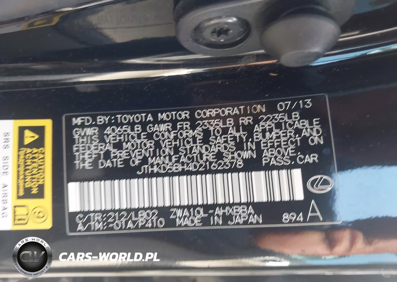 2013 Lexus Ct 200H VIN:JTHKD5BH4D2162378 - 9
