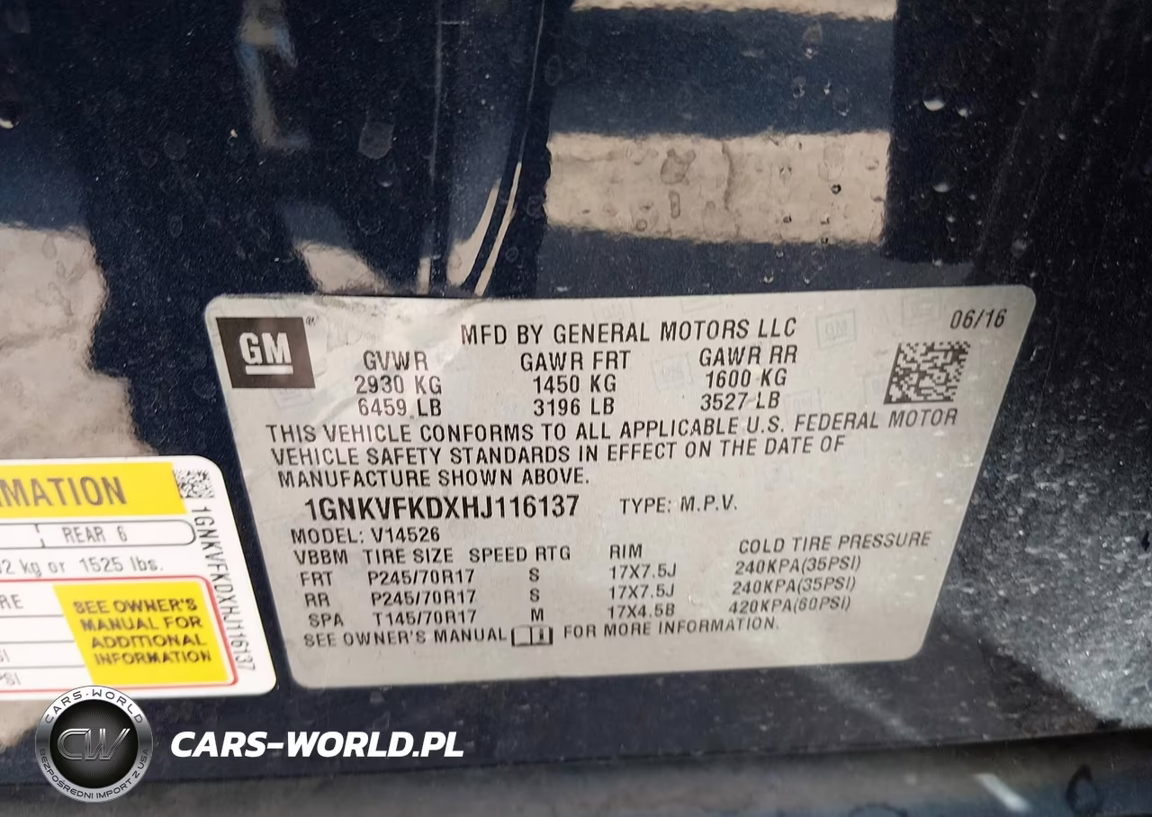 2017 Chevrolet Traverse Ls VIN:1GNKVFKDXHJ116137 - 9