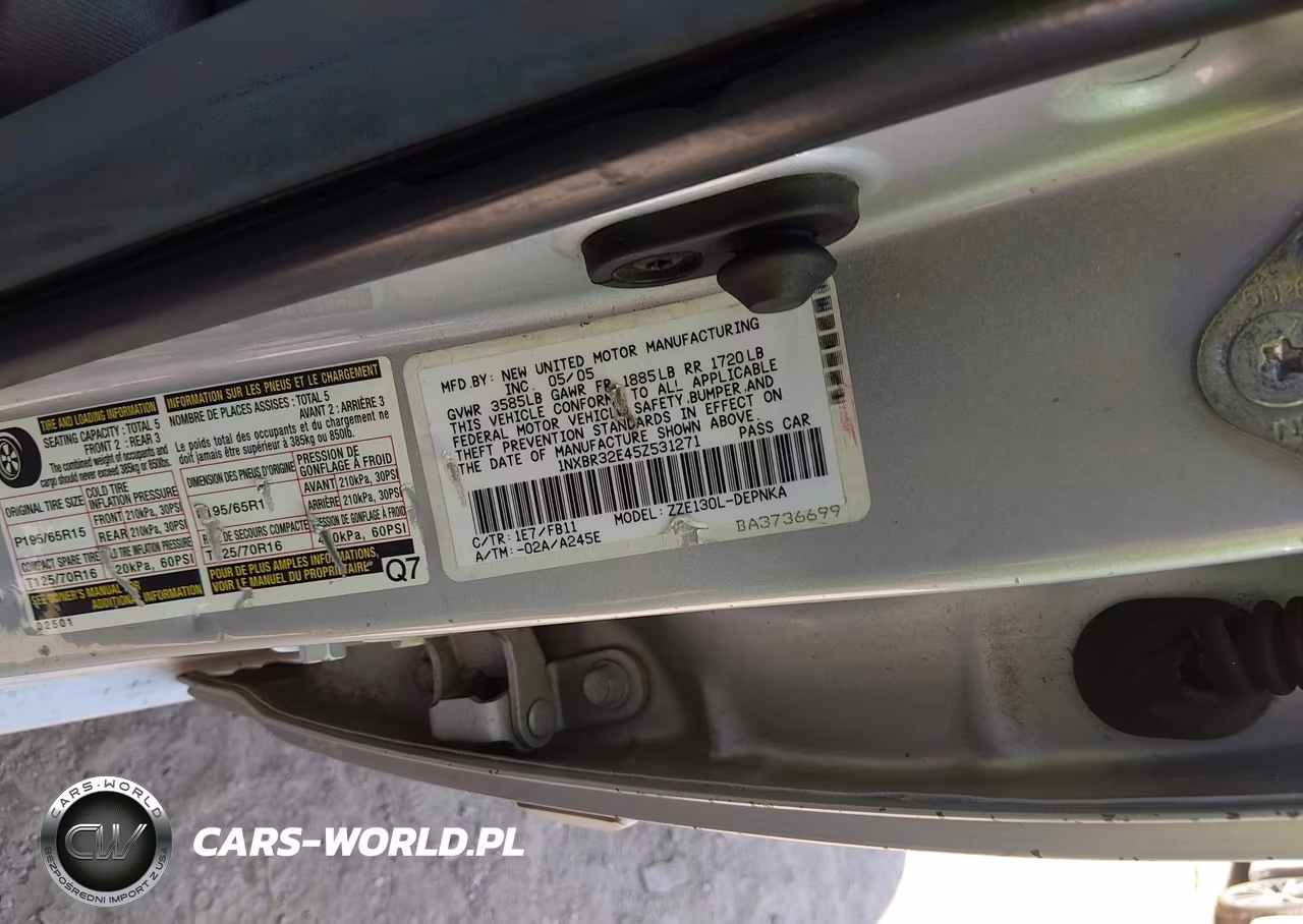2005 Toyota Corolla Le VIN:1NXBR32E45Z531271 - 9