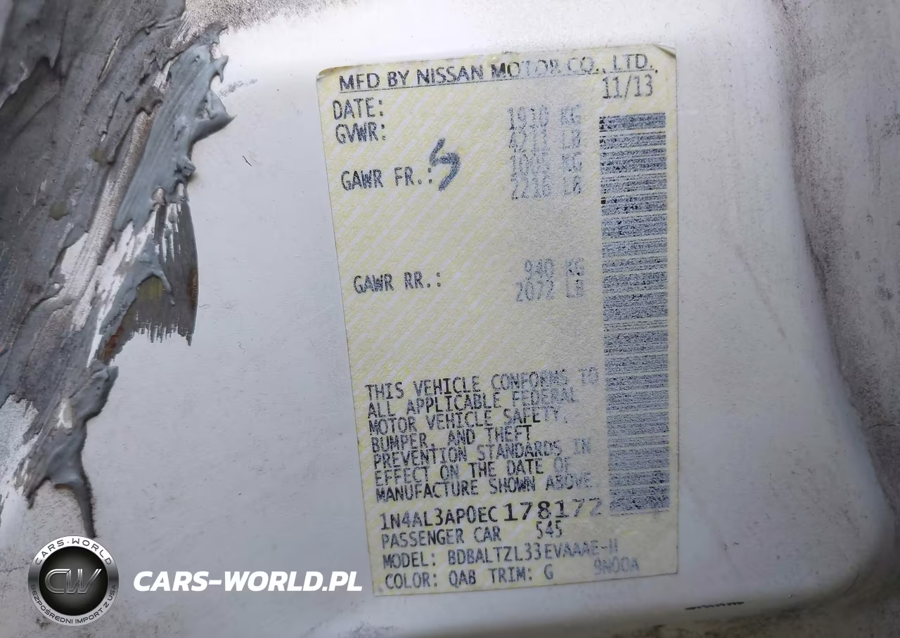 2014 Nissan Altima 2.5 Sv VIN:1N4AL3AP0EC178172 - 9
