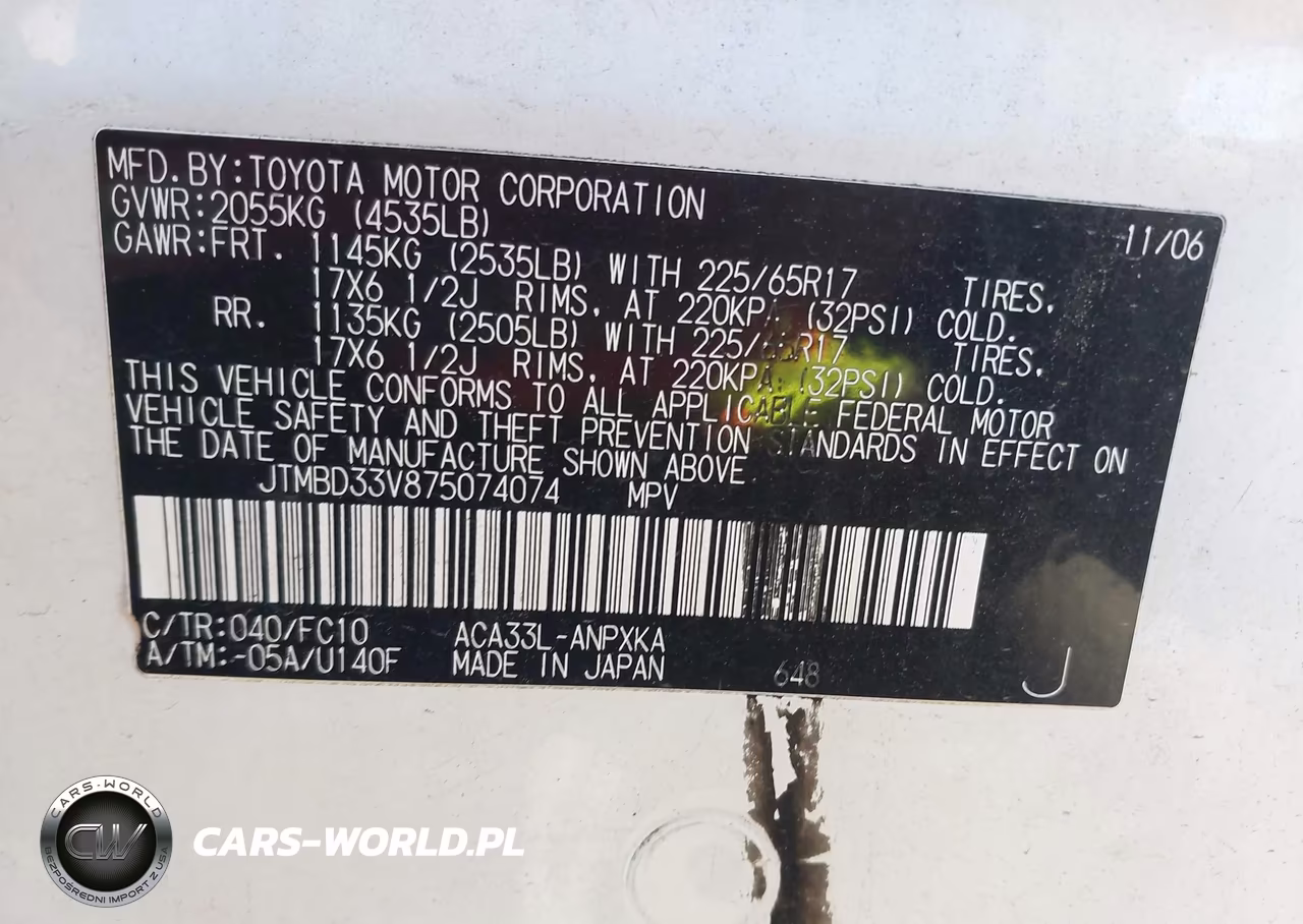 2007 Toyota Rav4 VIN:JTMBD33V875074074 - 9