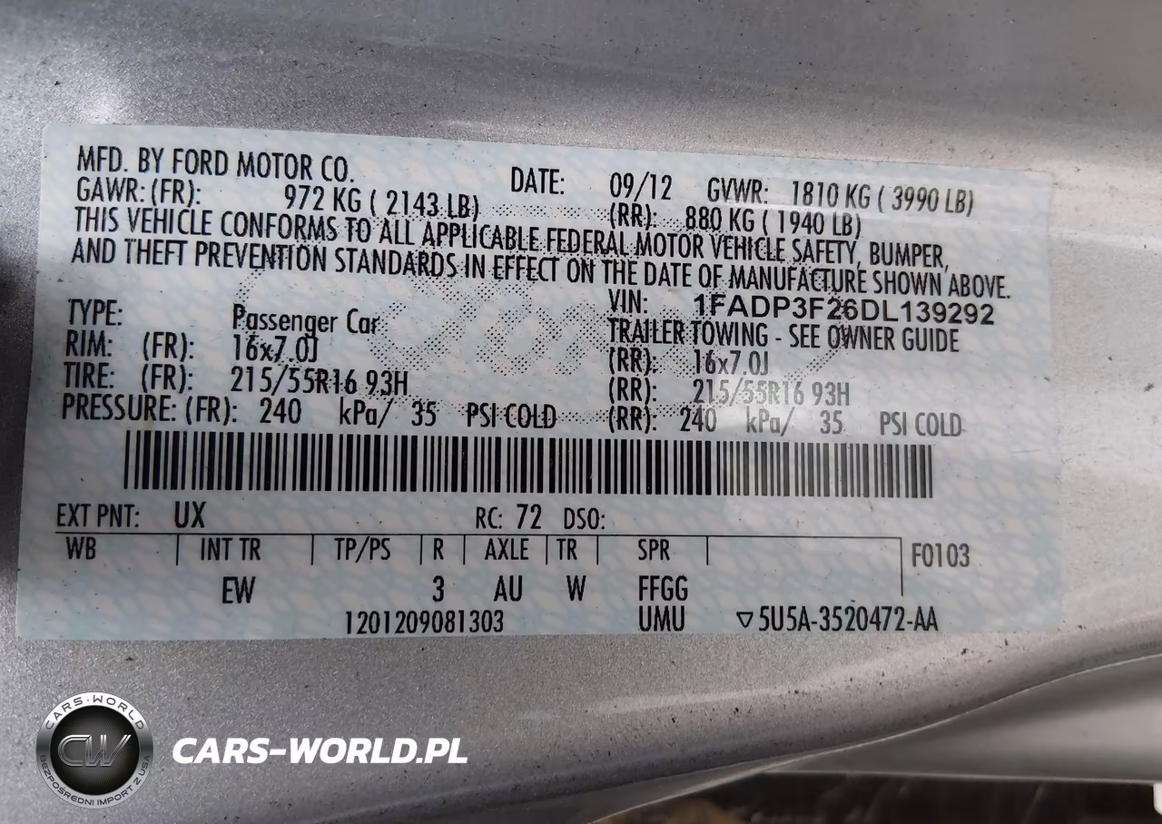 2013 Ford Focus Se VIN:1FADP3F26DL139292 - 9