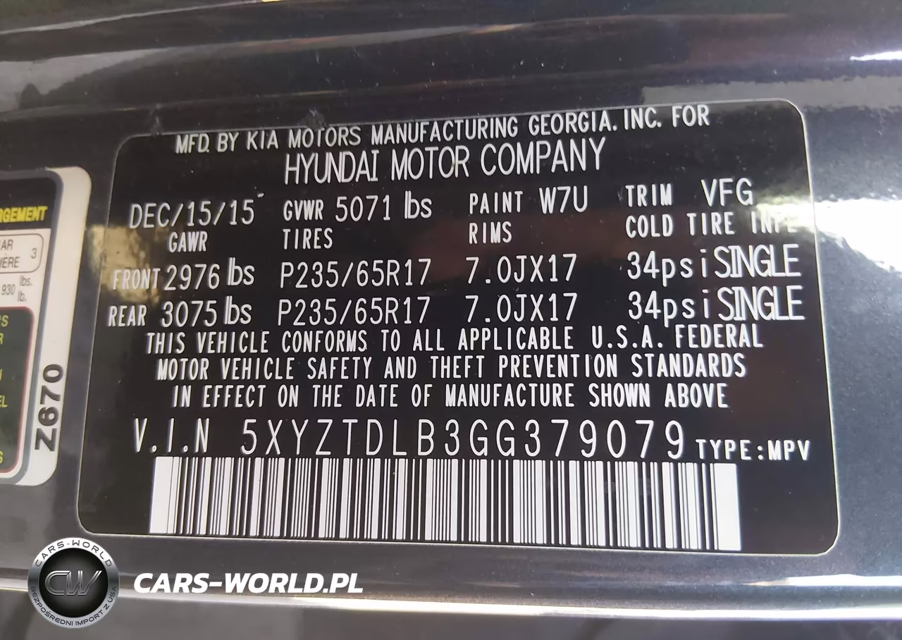 2016 Hyundai Santa Fe Sport 2.4L VIN:5XYZTDLB3GG379079 - 9