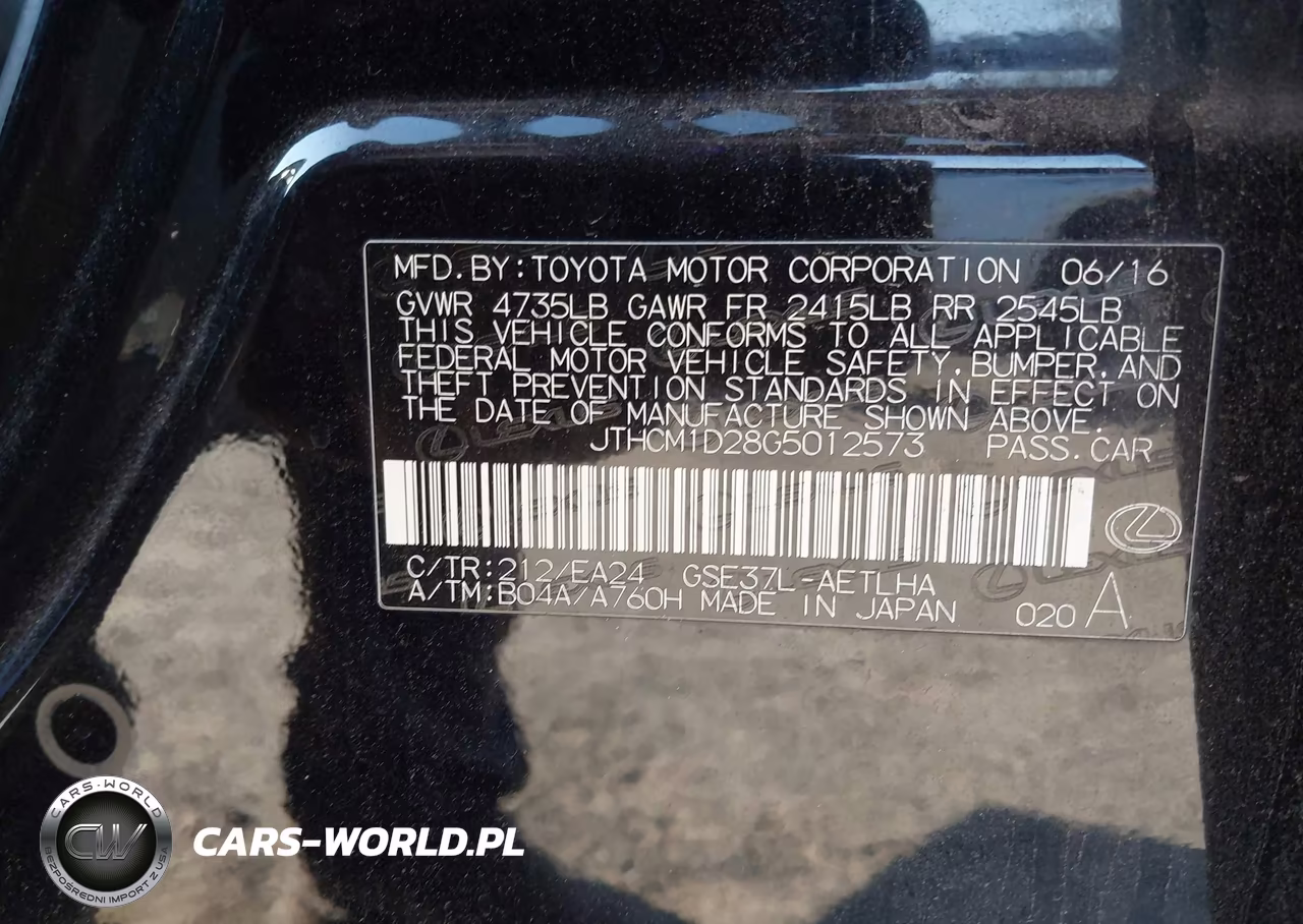 2016 Lexus Is 300 VIN:JTHCM1D28G5012573 - 9