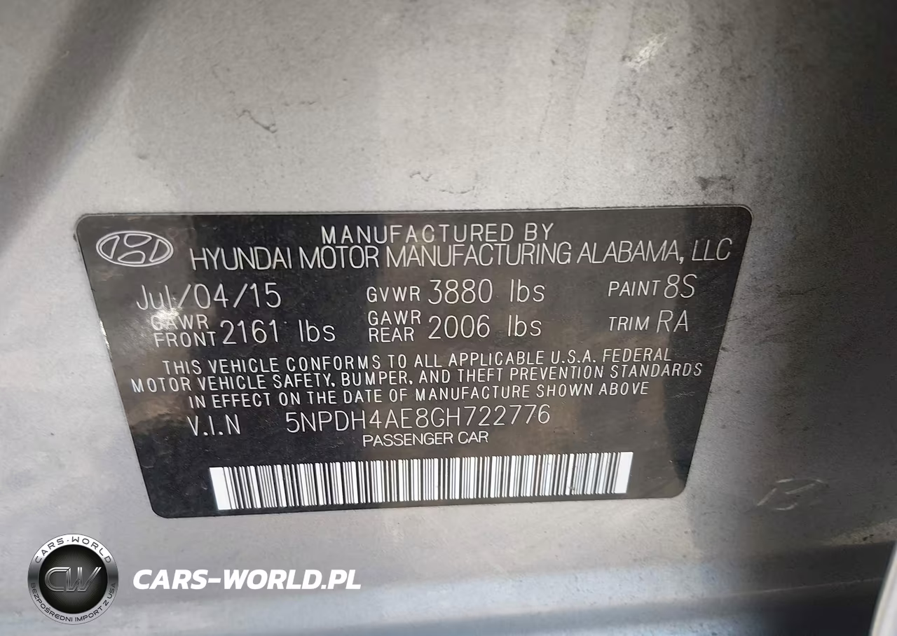 2016 Hyundai Elantra Se VIN:5NPDH4AE8GH722776 - 9